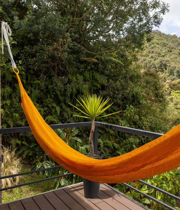 Hamaca Doble para Interiores y Exteriores | Amarilla