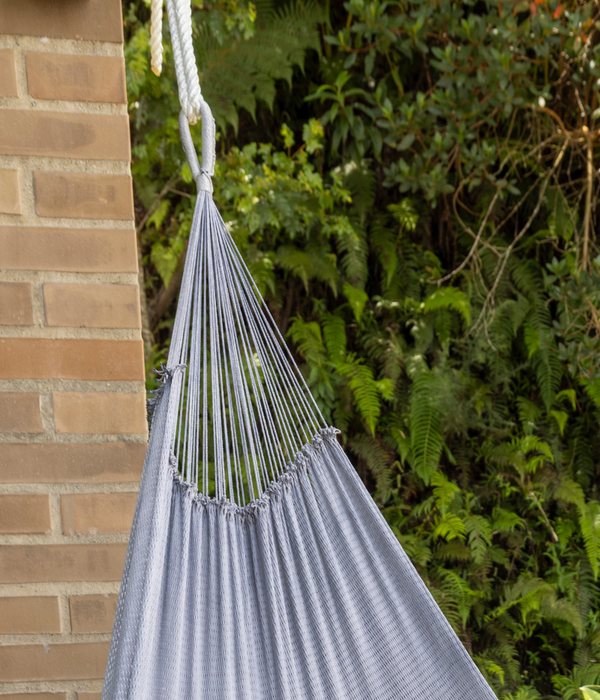 Hamaca Doble para Interiores y Exteriores | Gris Plata