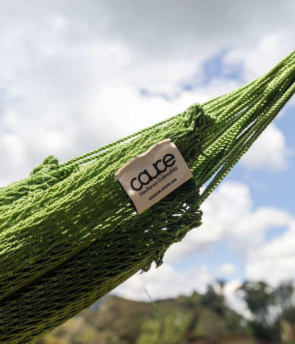 Hamaca Doble para Interiores y Exteriores | Verde Militar