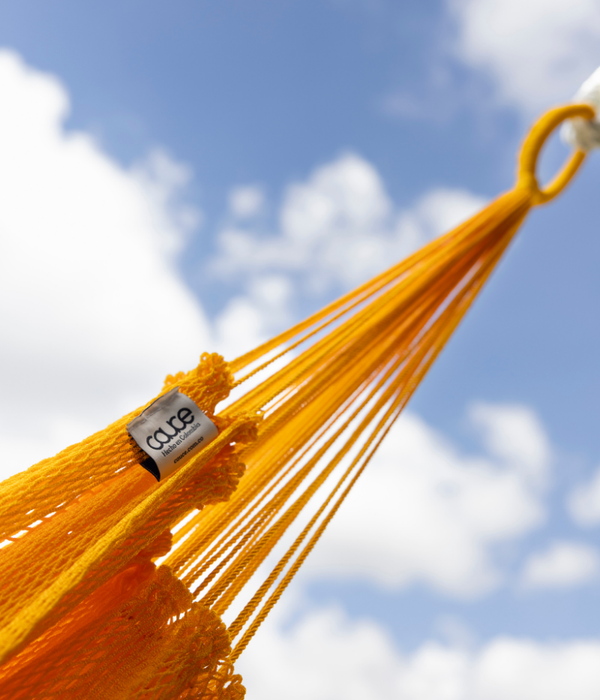 Hamaca Doble para Interiores y Exteriores | Amarilla