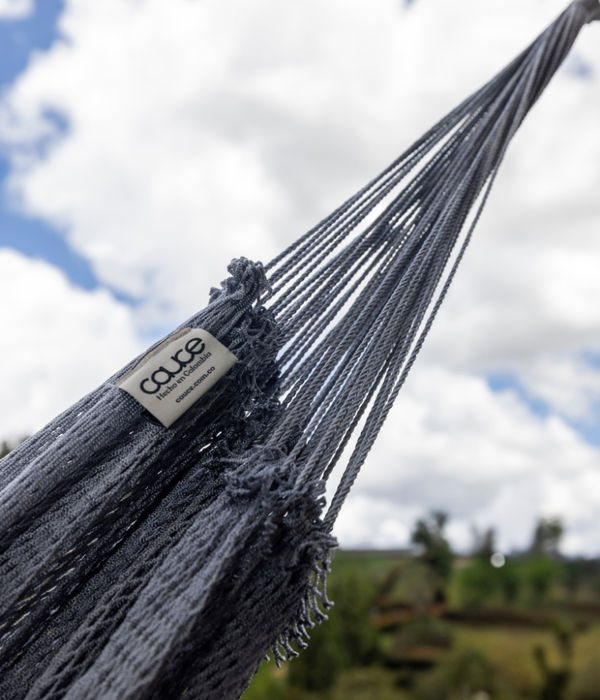 Hamaca Doble para Interiores y Exteriores | Gris Plata