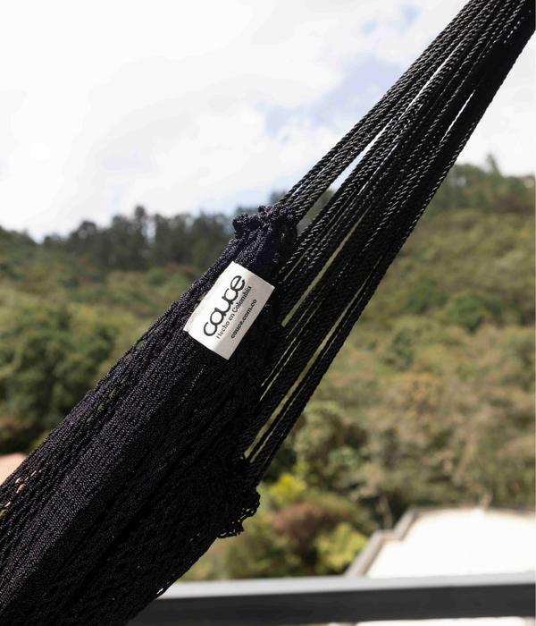 Hamaca Doble para Interiores y Exteriores | Negra