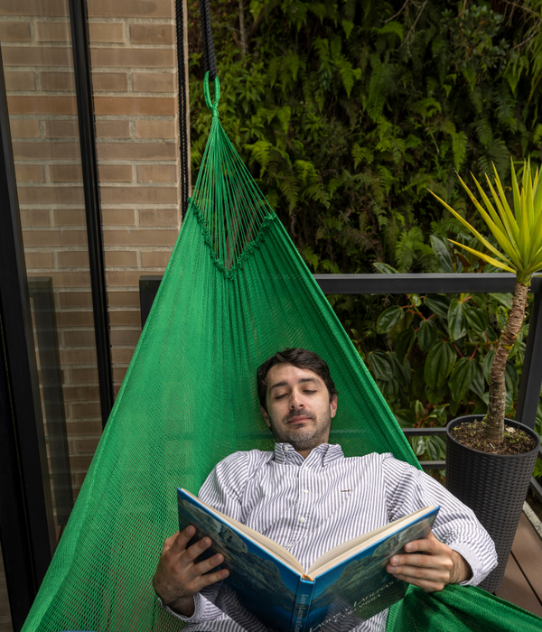 Hamaca Doble para Interiores y Exteriores | Verde